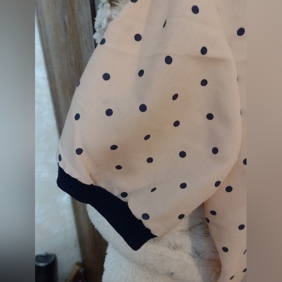 Robert James Top Light Pink and Black Polka Dots Size Small/Med. - Picture 5 of 7